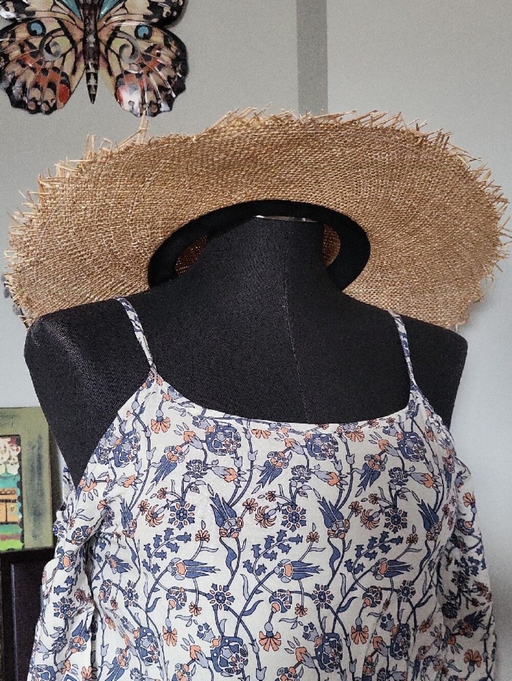 Ace Of Something Leonora Boater Natural Wide-Brim Straw Sun Hat - Picture 7 of 15
